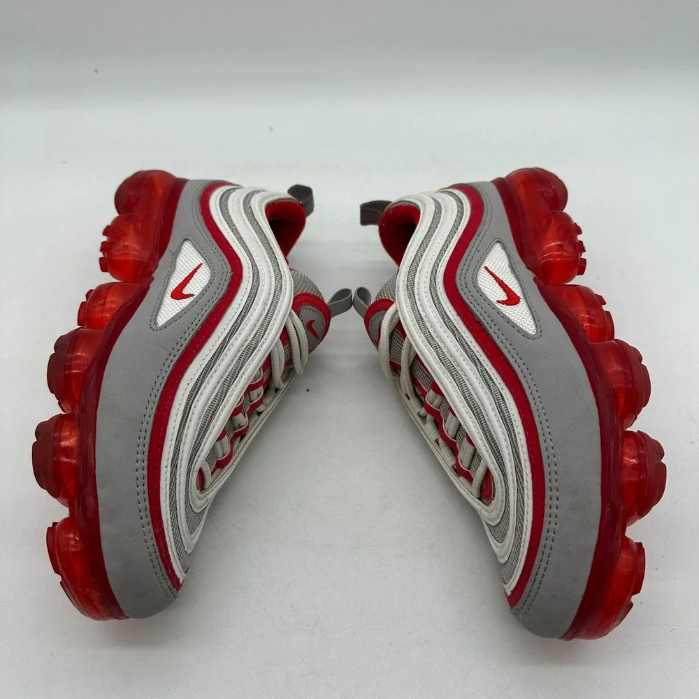 Nike Air BV1153-002 Youth 6Y Womens 7.5 VaporMax 97 GS Atmosphere Grey Red Shoes